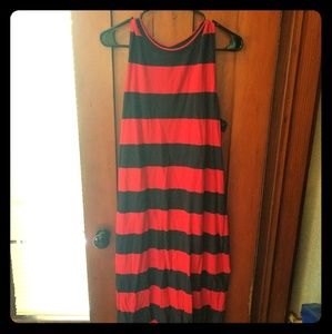 A New Day red and blue nautical tank dress